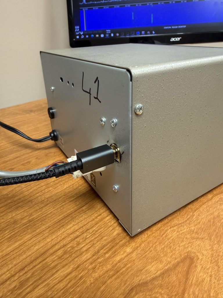 Rotator controller case marked 41 with USB port drilled through the back panel